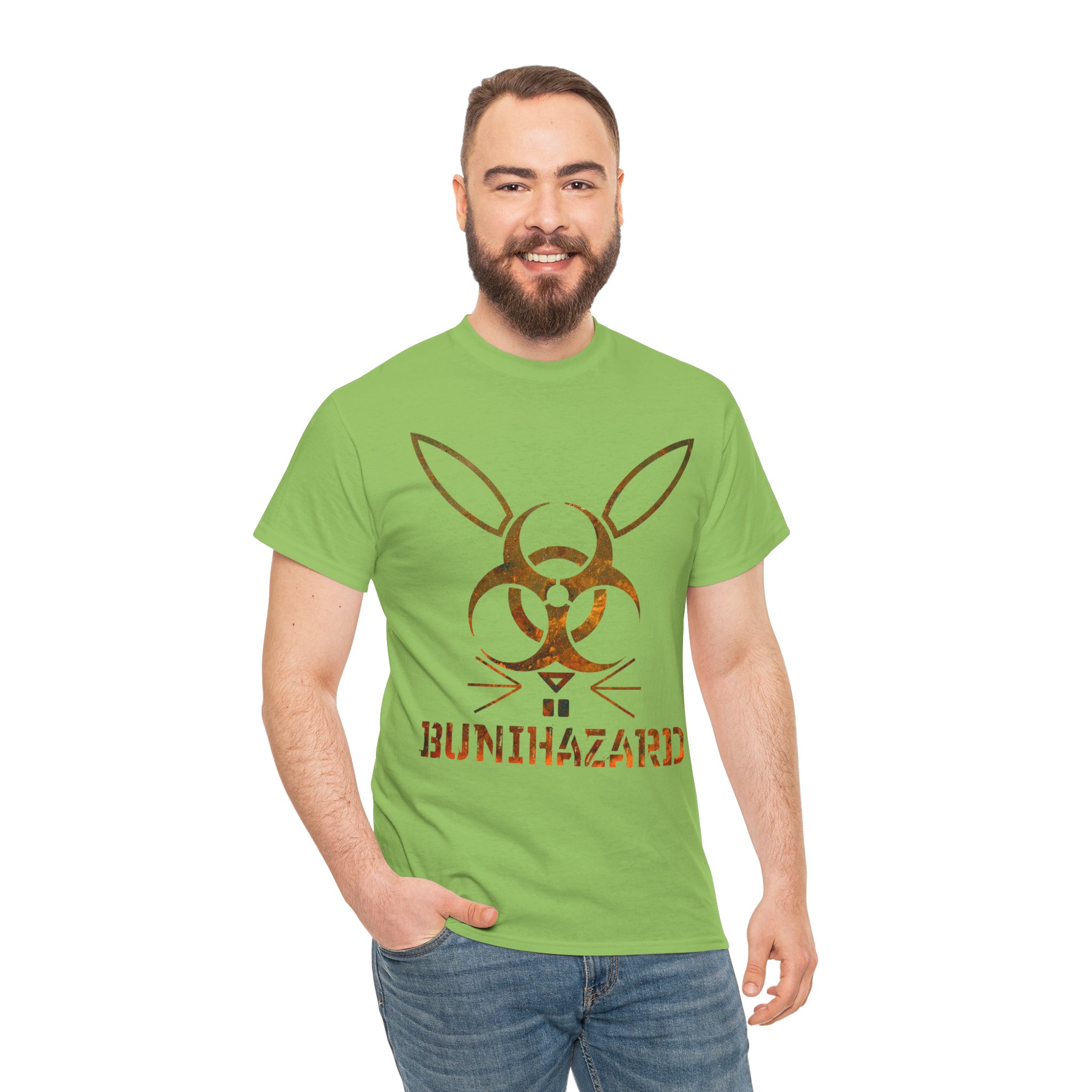 Bunihazard in rust on a shirt in the color Kiwi - Memento Mary