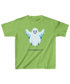 Levitating, slightly menacing ghost on a shirt in the color Lime - Memento Mary