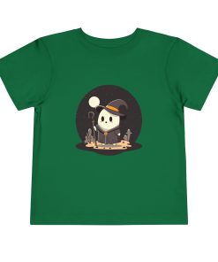 Cute Ghost in a Wizard costume on a shirt in the color Kelly - Memento Mary