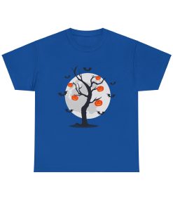 Bats Around The Pumpkin Tree on a tshirt in the color of Royal - Memento Mary