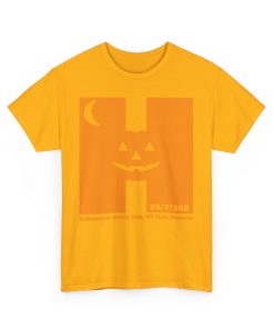 Halloween. Every Day. All Year. Forever in orange on a shirt in the color Gold - Memento Mary