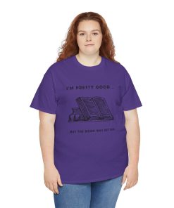 I'm pretty good - but the book was better in black on a shirt in the color Lilac - Memento Mary