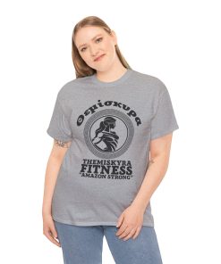 Themiskyra Fitness on a shirt in the color Sport Gray. - Memento Mary