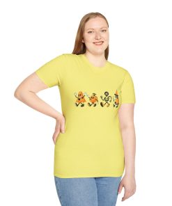Cute Halloween characters on a shirt in the color Cornsilk - Memento Mary
