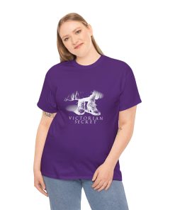 Victorian Secret in white on a shirt in the color Purple - Memento Mary