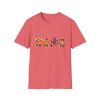 Cute Halloween characters on a shirt in the color Coral Silk - Memento Mary