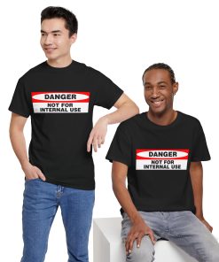 Danger, not for internal use on a shirt in the color Black - Memento Mary