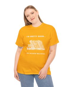 I'm pretty good - but the book was better in white on a shirt in the color of Gold - Memento Mary