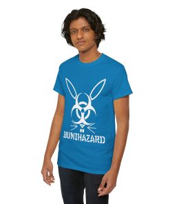 Bunihazard in white on a shirt in the color Sapphire - Memento Mary