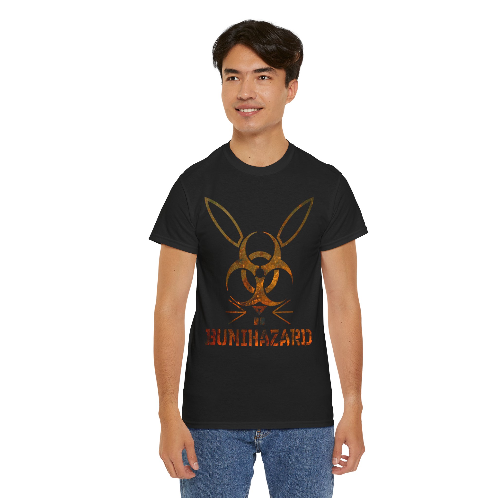 Bunihazard in rust on a shirt in the color Safety Black - Memento Mary