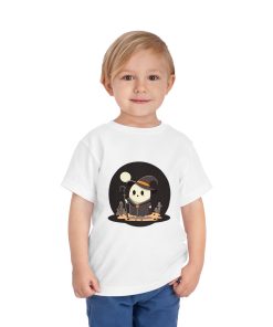 Cute Ghost in a Wizard costume on a shirt in the color White - Memento Mary