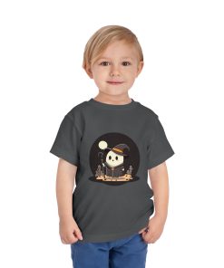 Cute Ghost in a Wizard costume on a shirt in the color Asphalt - Memento Mary