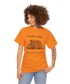 I'm pretty good - but the book was better in black on a shirt in the color Safety Orange - Memento Mary