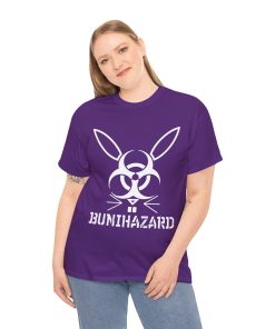 Bunihazard in white on a shirt in the color Purple - Memento Mary