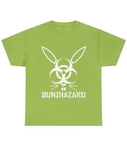 Bunihazard in white on a shirt in the color Kiwi - Memento Mary