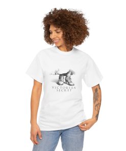 Victorian Secret in black on a shirt in the color White - Memento Mary