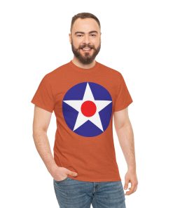 Pre-WWII American Roundel on a shirt in the color Antique Orange - Memento Mary