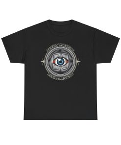 Always watching, always judging on a shirt in the color Black. - Memento Mary