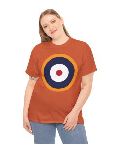 WWII British Roundel on a shirt in the color Antique Orange- Memento Mary