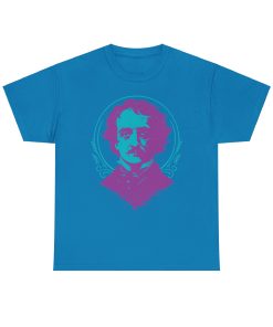 Colorful Edgar Allan Poe Portrait on a shirt in the color Cardinal Red - Memento Mary