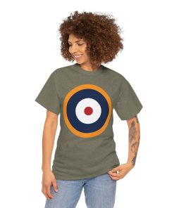 WWII British Roundel on a shirt in the color Heather Military Green - Memento Mary