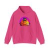 Cat O'Lantern on a hoodie in the color of Heliconia - Memento Mary