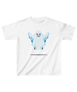Levitating, slightly menacing ghost on a shirt in the color White - Memento Mary