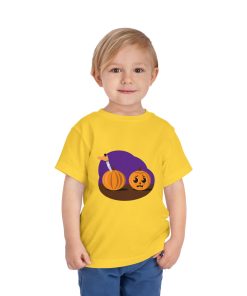 Scared pumpkin on a shirt in the color Yellow - Memento Mary