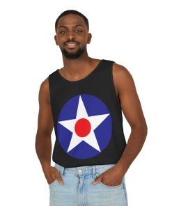 Pre-WWII American Roundel on a tank-top in the color Black - Memento Mary