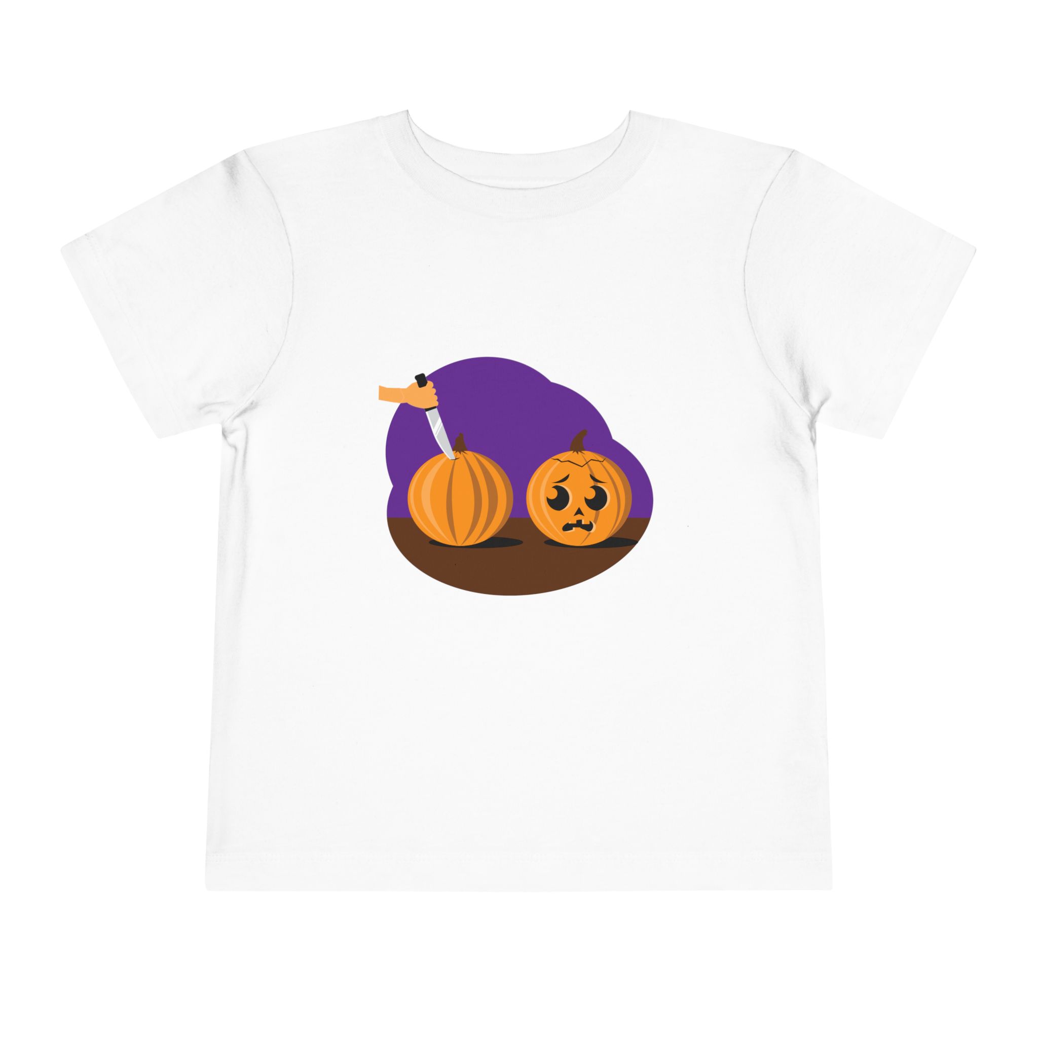 Scared pumpkin on a shirt in the color White - Memento Mary