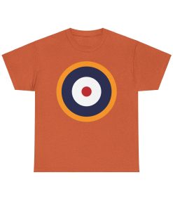 WWII British Roundel on a shirt in the color Antique Orange- Memento Mary
