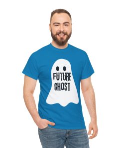 Future Ghost on a shirt in the color Sapphire. - Memento Mary