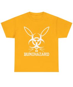 Bunihazard in white on a shirt in the color Gold - Memento Mary