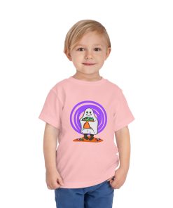 Trick-or-treating ghost on a shirt in the color Pink - Memento Mary