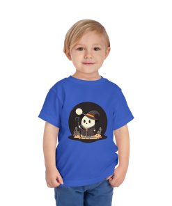 Cute Ghost in a Wizard costume on a shirt in the color Royal - Memento Mary