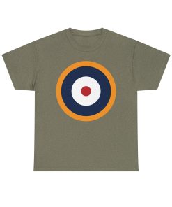 WWII British Roundel on a shirt in the color Heather Military Green - Memento Mary