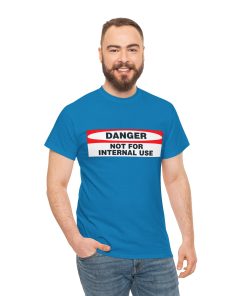 Danger, not for internal use on a shirt in the color Sapphire - Memento Mary