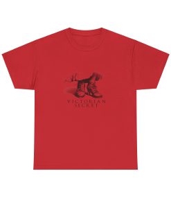 Victorian Secret in black on a shirt in the color Red - Memento Mary