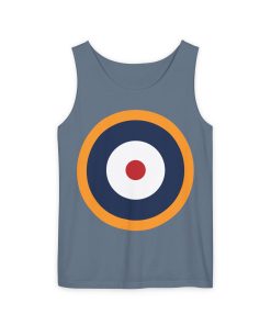 WWII British Roundel on a tank-top in the color Blue Jean - Memento Mary