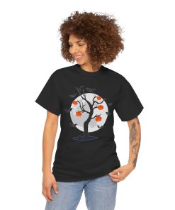 Bats Around The Pumpkin Tree on a tshirt in the color of Black - Memento Mary