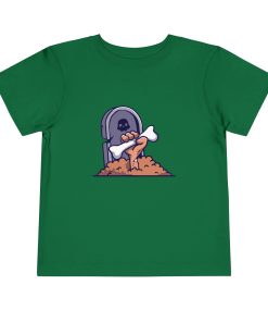 Zombie coming out of the ground in front of a tombstone on a shirt in the color Kelly - Memento Mary