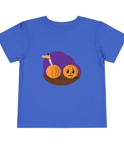 Scared pumpkin on a shirt in the color Royal - Memento Mary