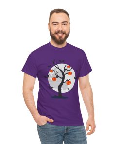 Bats Around The Pumpkin Tree on a tshirt in the color of Purple - Memento Mary
