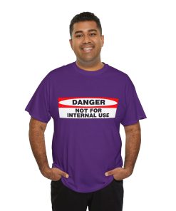 Danger, not for internal use on a shirt in the color Purple - Memento Mary