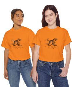 Victorian Secret in black on a shirt in the color Safety Orange - Memento Mary