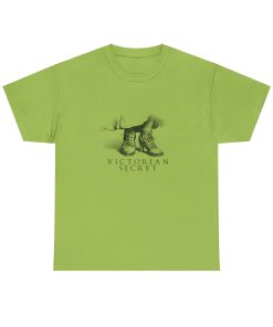 Victorian Secret in black on a shirt in the color Kiwi - Memento Mary