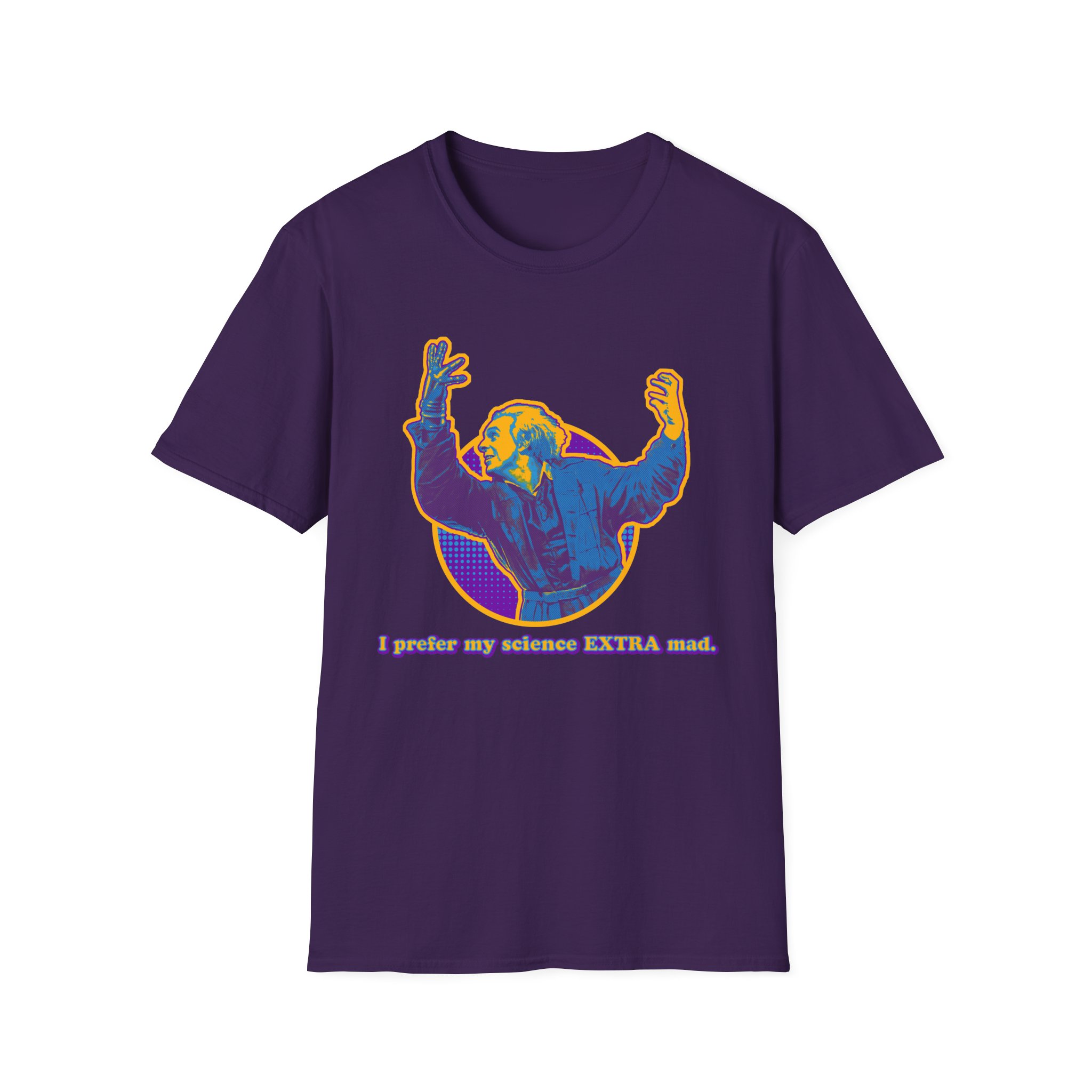 I prefer my science extra mad! on a shirt in the color Purple - Memento Mary