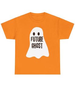 Future Ghost on a shirt in the color Safety Orange. - Memento Mary