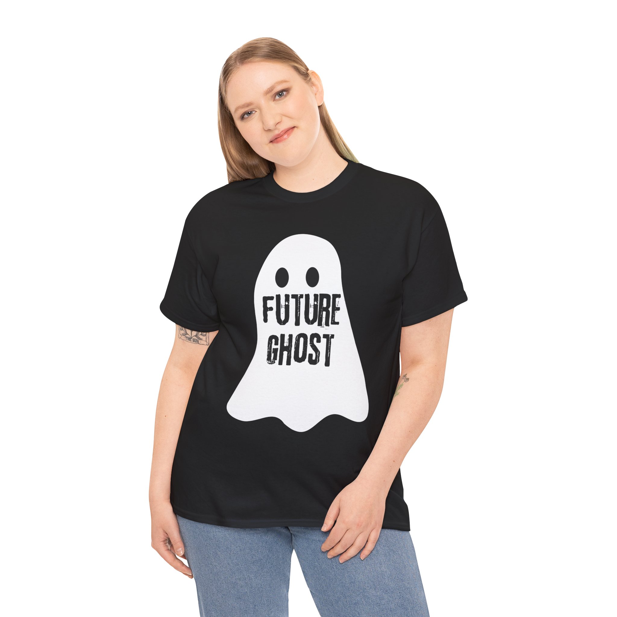 Future Ghost on a shirt in the color Black. - Memento Mary