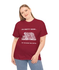I'm pretty good - but the book was better in white on a shirt in the color of Cardinal Red - Memento Mary